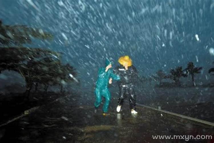 梦见狂风暴雨向自己袭来预示什么