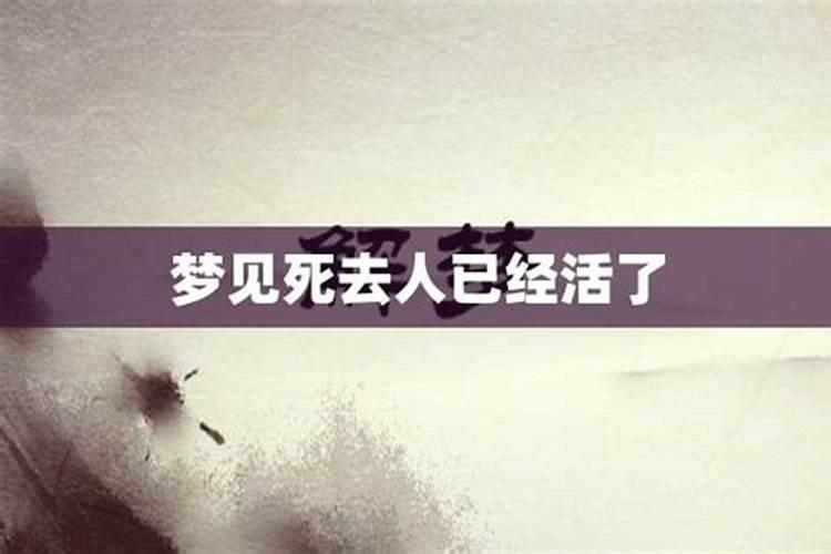 梦见巳故的人是什么