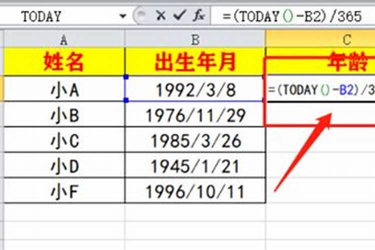 根据属相快速计算年龄