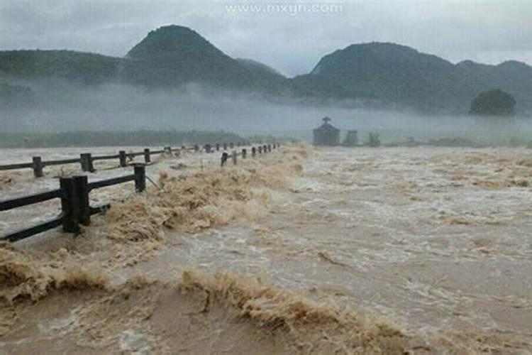 梦到山洪水在山顶冲下来