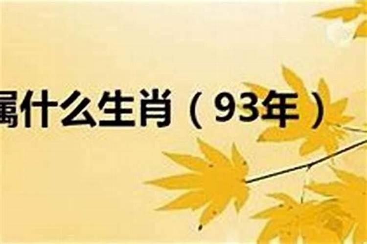 1993年生人是属什么的