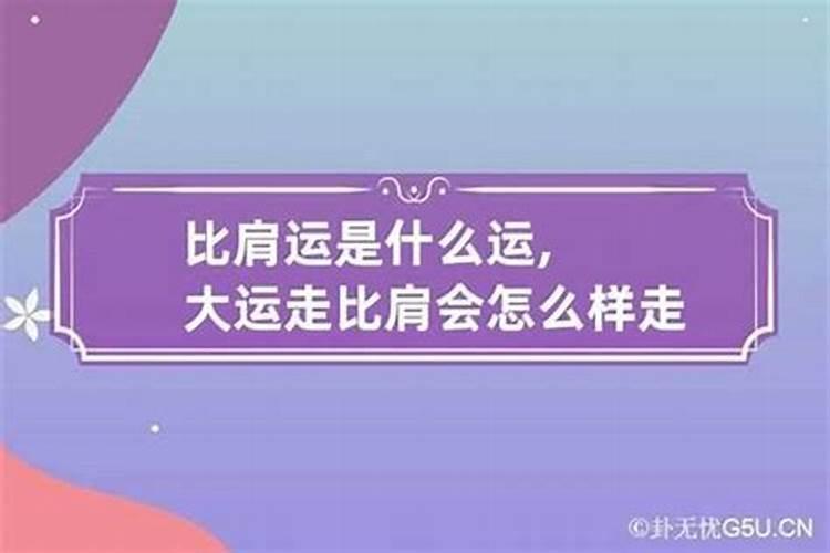 大运比肩什么意思女命