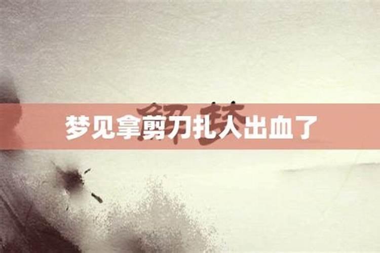 梦到自己拿刀砍人流血