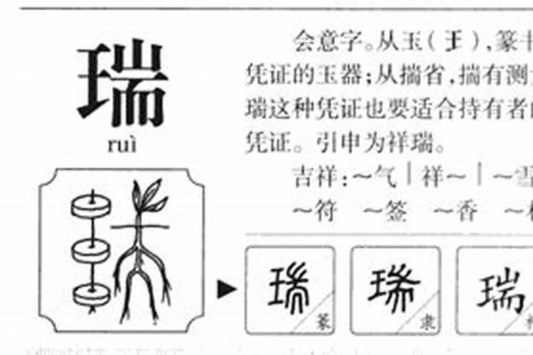 瑞字五行属什么的