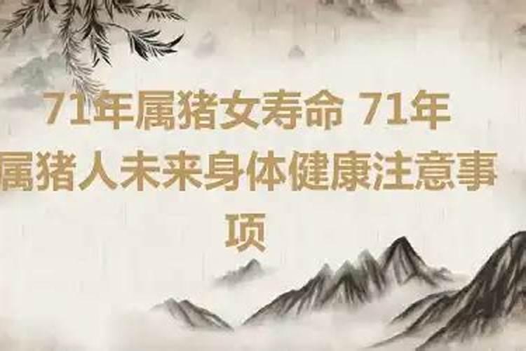 71年属猪人寿命