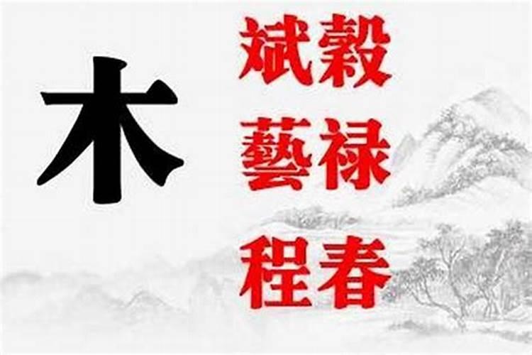 属木的五行字有哪些字