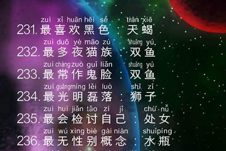 给我看看十二星座的排名榜