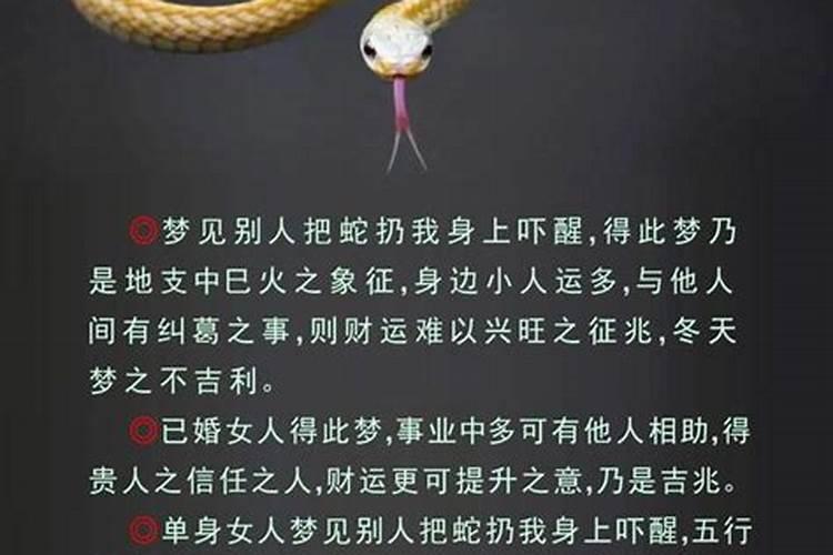 梦到人变成蛇什么预兆呢女生