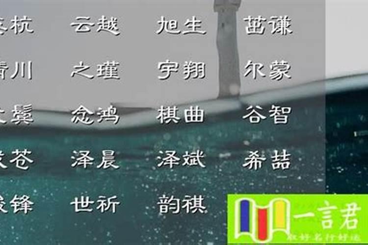 五行属水有涵养的字