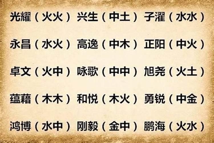 五行属水金的字取名男孩