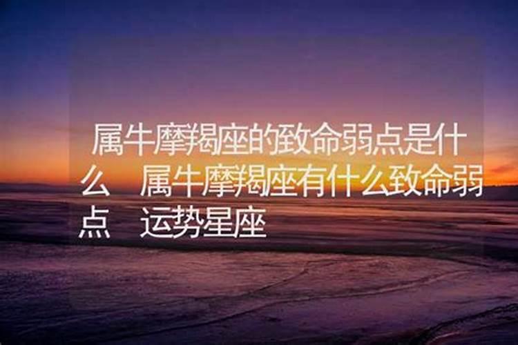 摩羯座的致命弱点