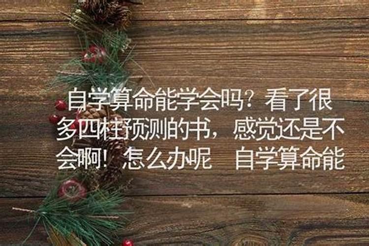 学会算命后可以给自己算吗