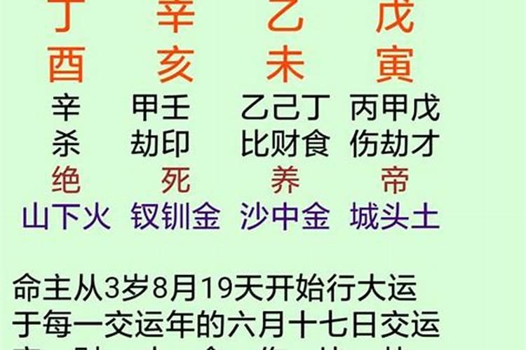 八字中喜忌的判断