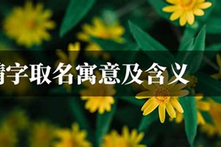 晴字取名的含义