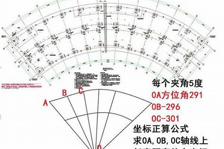 扇形建筑怎么放线施工