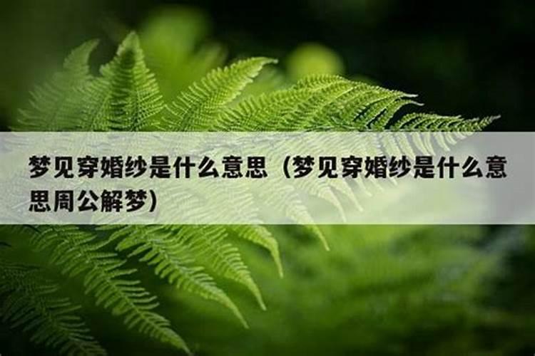 梦见自己穿婚纱是什么意思呢