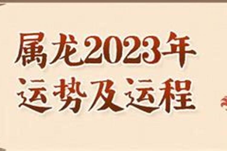 属龙人今年运势2023年每月运势