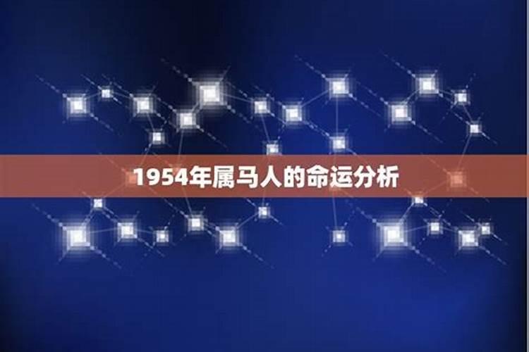 1954年属马今年的命运如何